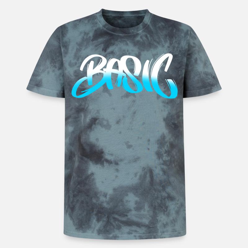BASIC Graffiti Gradient - Unisex Premium Tie-Dye T-Shirt - Black/Blue