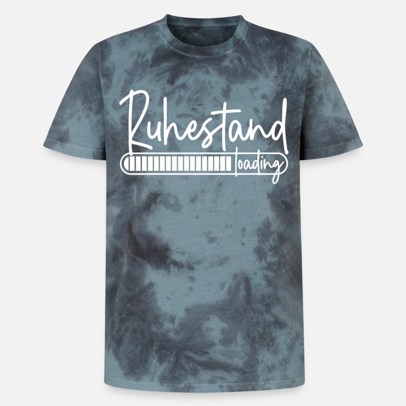 Ruhestand loading - Unisex Premium Tie Dye T-Shirt - Schwarz/Blau