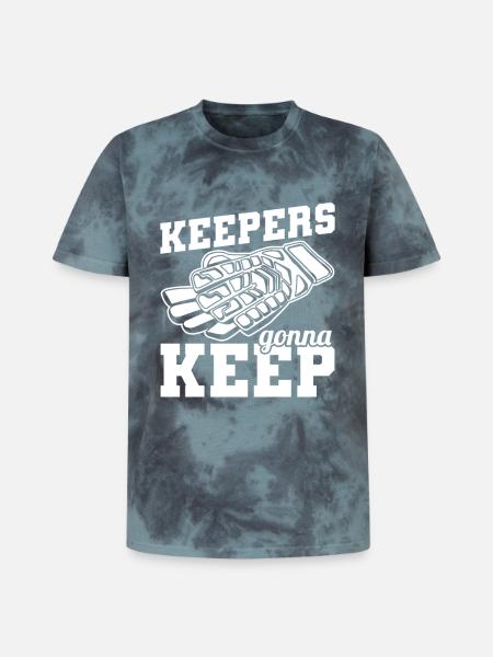 Torhüter Fußball - Unisex Premium Tie Dye T-Shirt - Schwarz/Blau