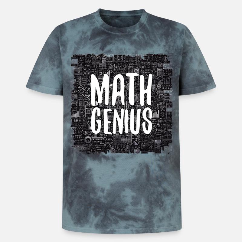 Math Genius Math Genius Math cadeau - T-shirt tie-dye premium unisexe - noir/bleu