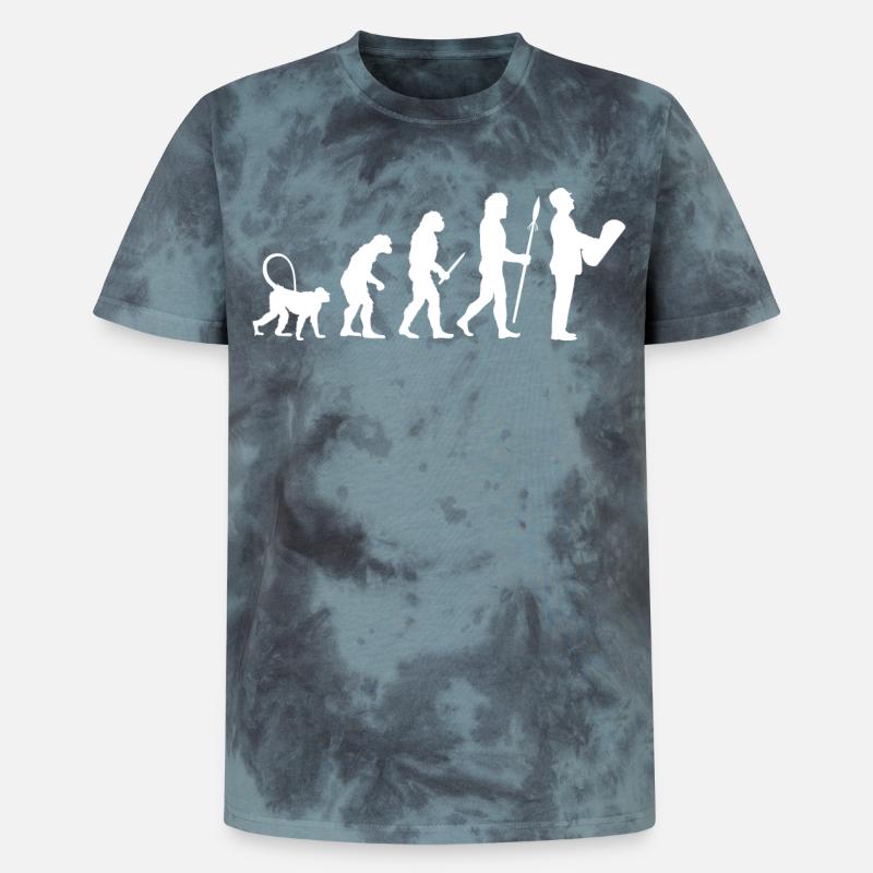 Die Entwicklung eines Architekten - Unisex Premium Tie Dye T-Shirt - Schwarz/Blau