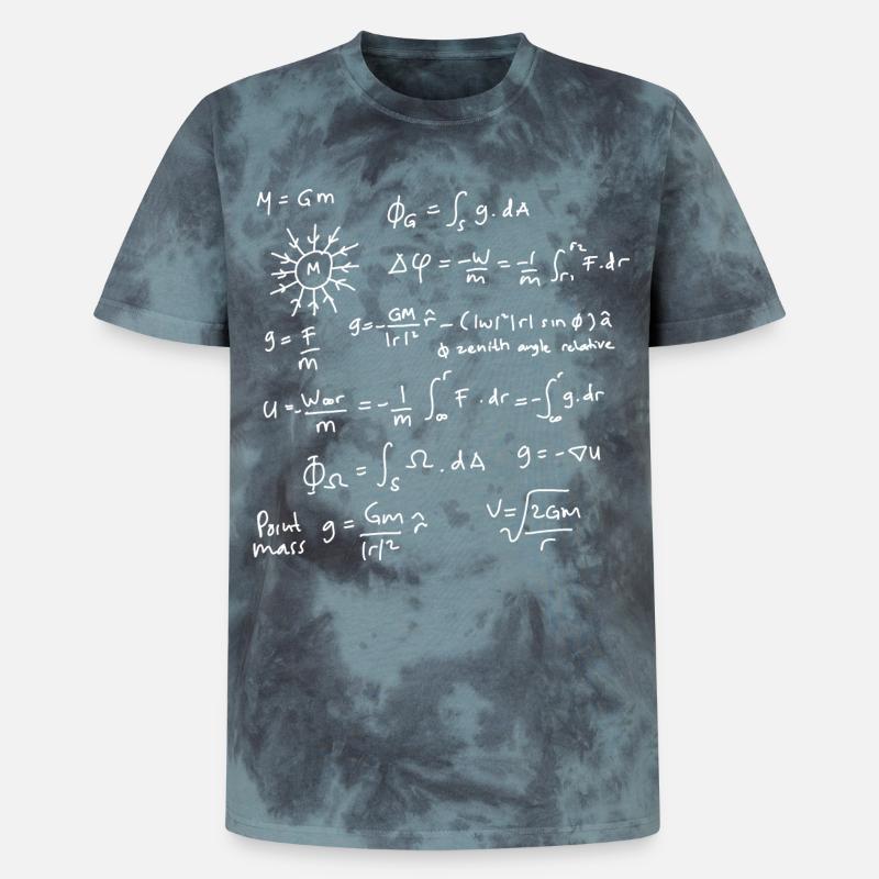 Physics Equations Unleashed - Unisex Premium Tie-Dye T-Shirt - Black/Blue