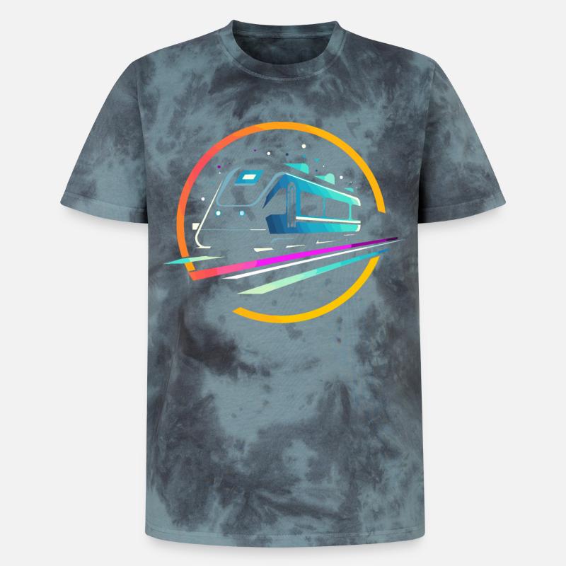 Zug Comic - Unisex Premium Tie Dye T-Shirt - Schwarz/Blau
