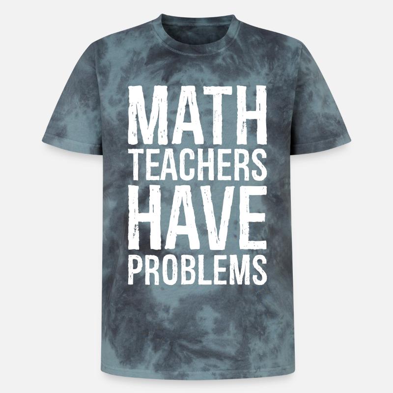 math teachers have problems - Unisex Premium Tie-Dye T-Shirt - Black/Blue
