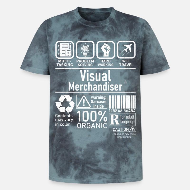 Visual Merchandiser résolution de problèmes multitâches - T-shirt tie-dye premium unisexe - noir/bleu