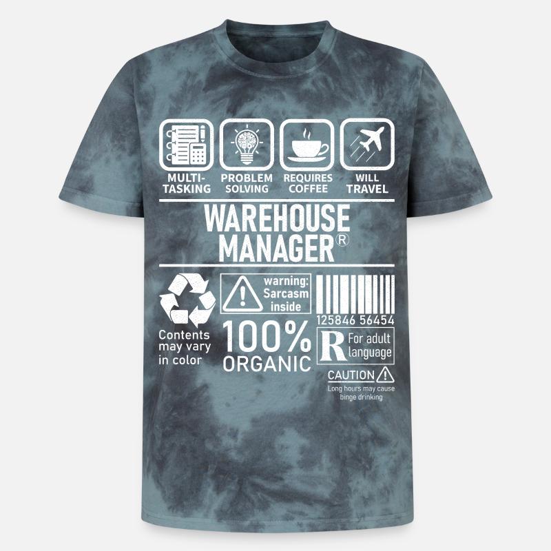 Warehouse Manager multi tasking problem solving - Unisex Premium Tie Dye T-Shirt - Schwarz/Blau