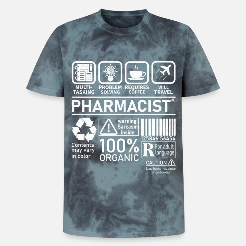 Pharmacist multi tasking problem solving - Unisex Premium Tie-Dye T-Shirt - Black/Blue
