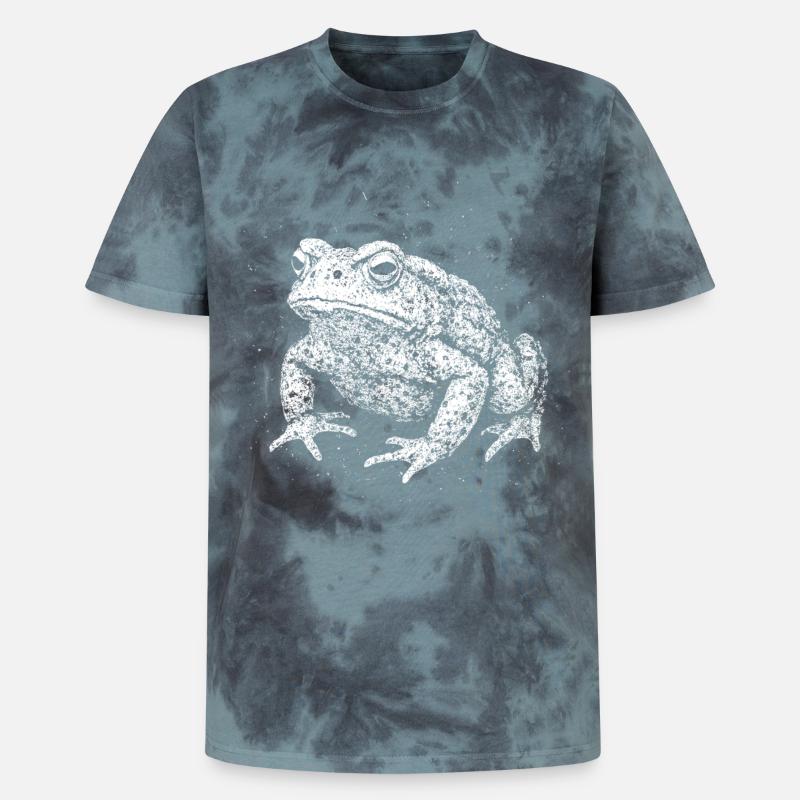 Crapaud - T-shirt tie-dye premium unisexe - noir/bleu