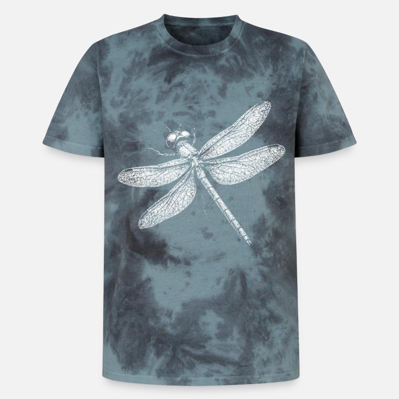 Libelle - Unisex Premium Tie Dye T-Shirt - Schwarz/Blau