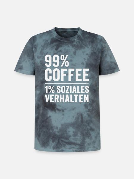 99% Coffee - Unisex Premium Tie-Dye T-Shirt - Black/Blue