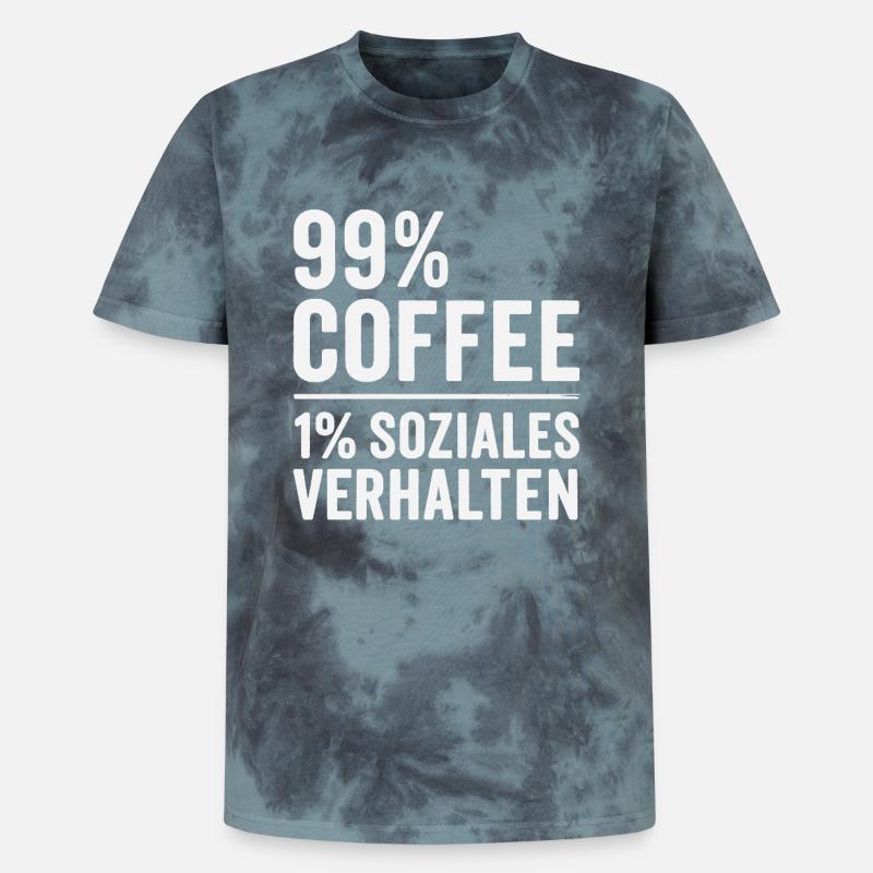 99% Coffee - Unisex Premium Tie-Dye T-Shirt - Black/Blue