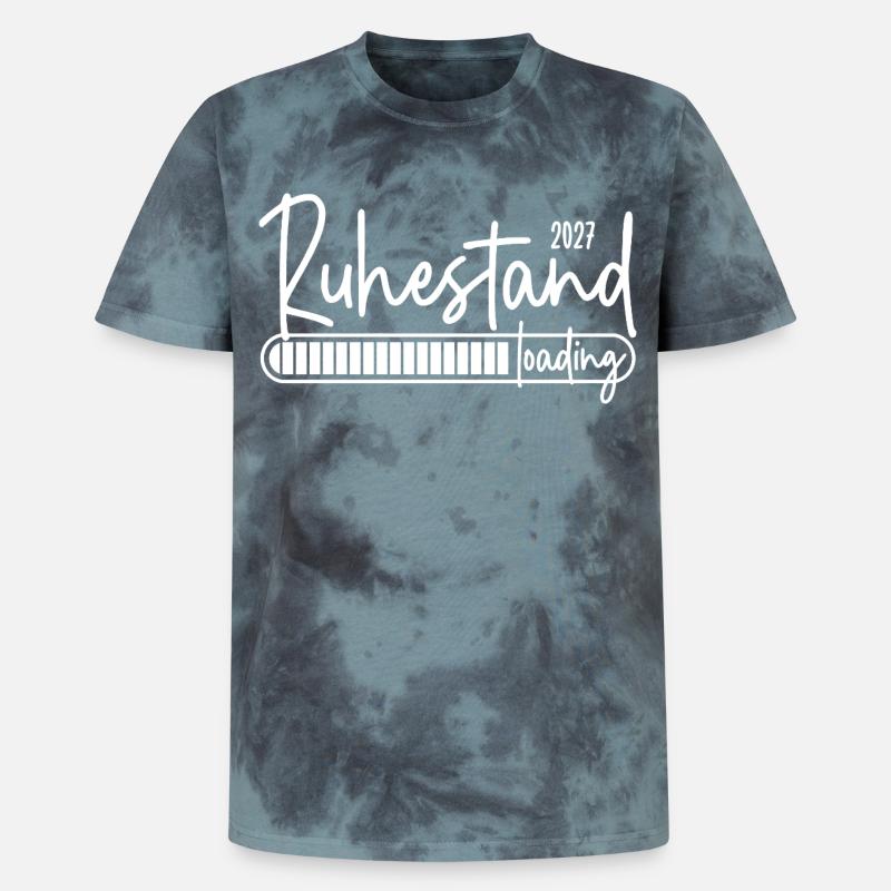 Ruhestand 2027 loading - Unisex Premium Tie Dye T-Shirt - Schwarz/Blau