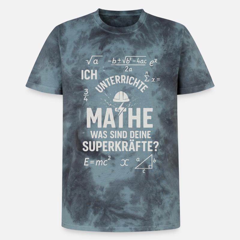 Math Superpowers – I Distinguish Math Teachers - Unisex Premium Tie-Dye T-Shirt - Black/Blue