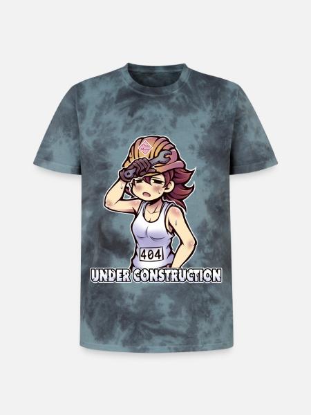 Under Construction - 404 - Unisex Premium Tie-Dye T-Shirt - Black/Blue
