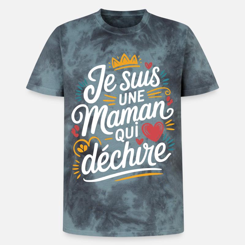 Ich bin eine Killer-Mutter - Unisex Premium Tie Dye T-Shirt - Schwarz/Blau