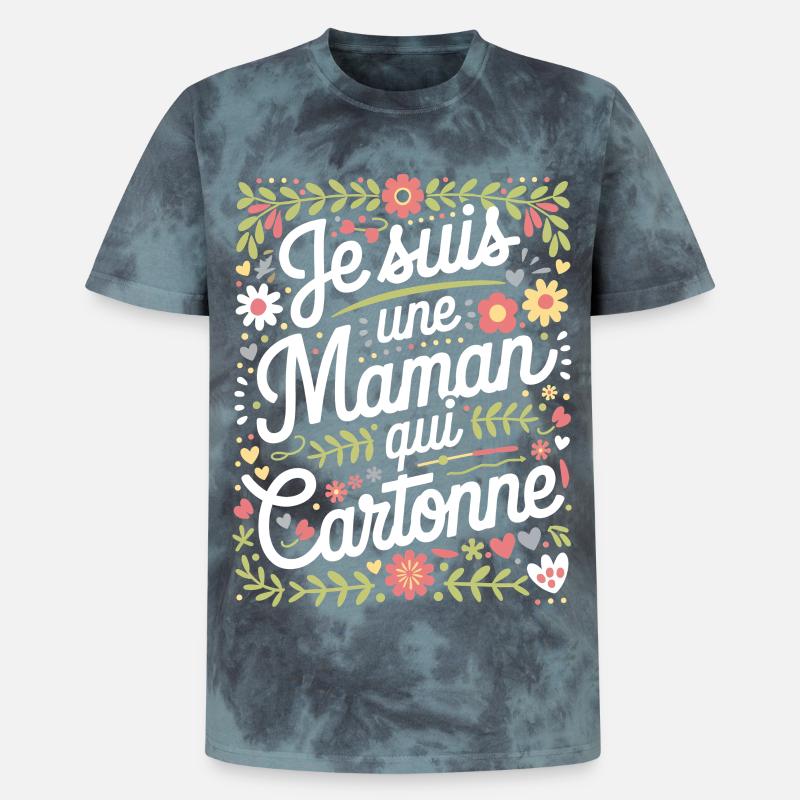 Ich bin eine erfolgreiche Mutter - Unisex Premium Tie Dye T-Shirt - Schwarz/Blau