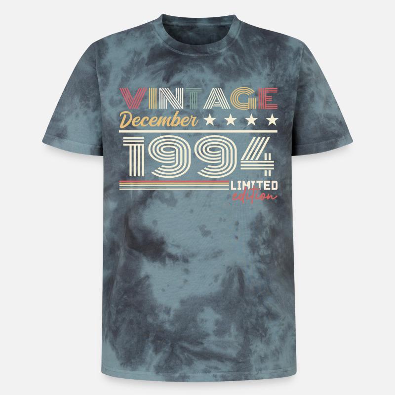 Geschenk Dezember 1994 - Unisex Premium Tie Dye T-Shirt - Schwarz/Blau