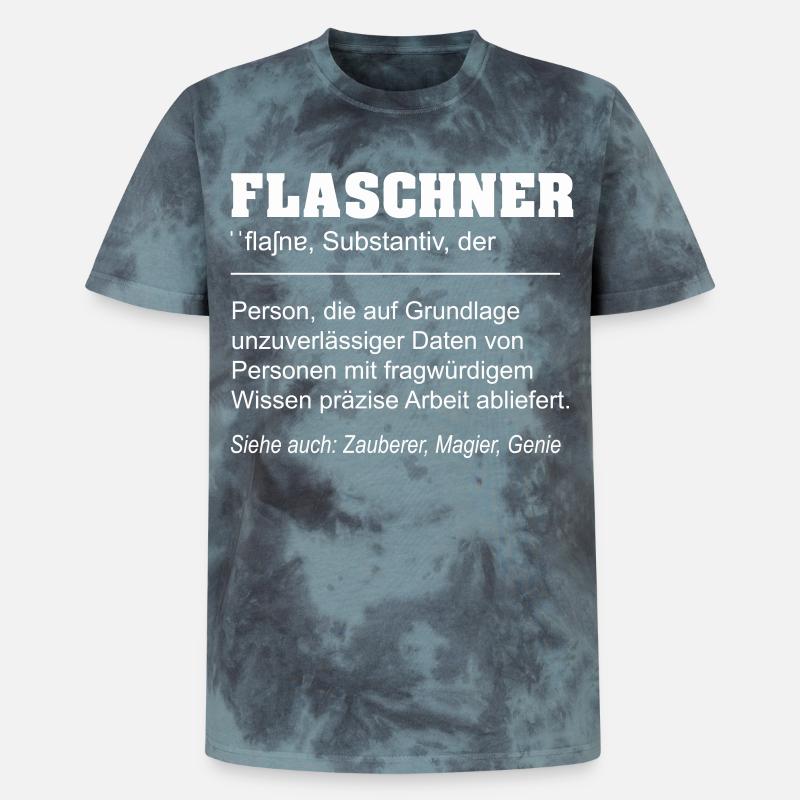 Flaschner lustige Definition - Unisex Premium Tie Dye T-Shirt - Schwarz/Blau