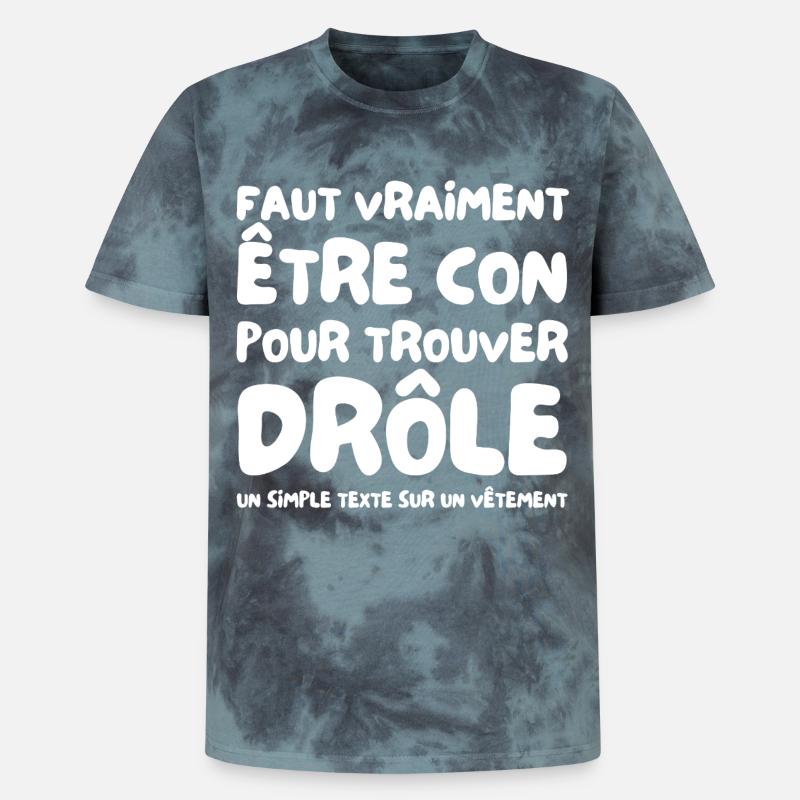 A text that makes a difference - Unisex Premium Tie-Dye T-Shirt - Black/Blue