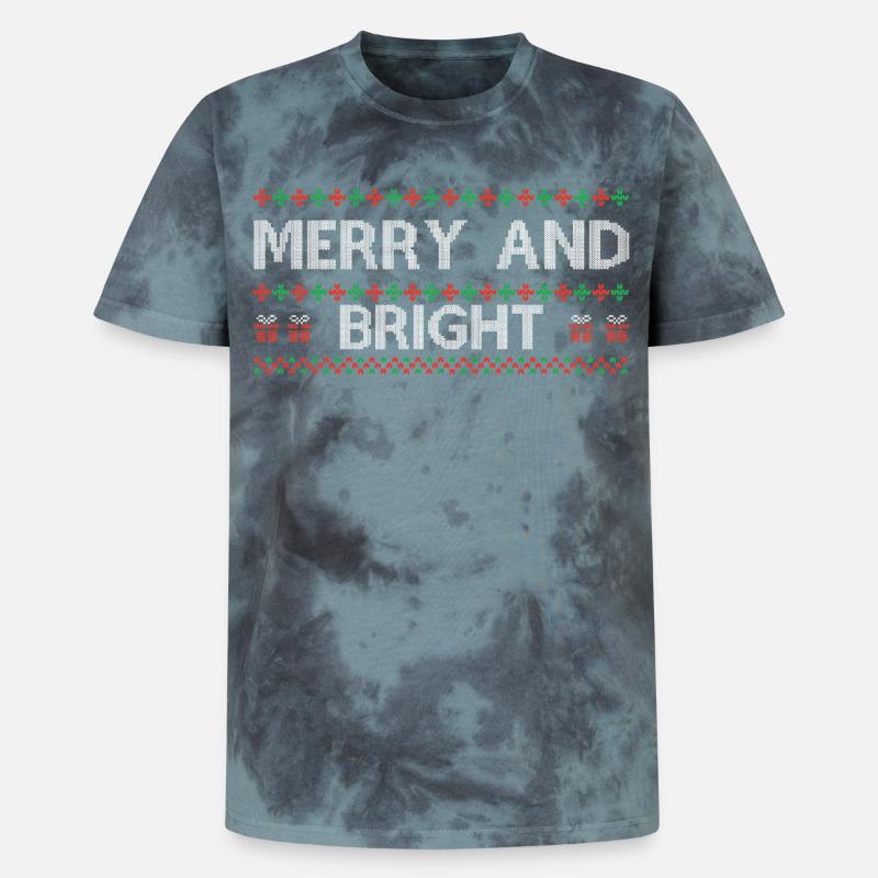 Hässlicher Weihnachtspullover Hässliches Weihnachtsgeschenk-Idee - Unisex Premium Tie Dye T-Shirt - Schwarz/Blau