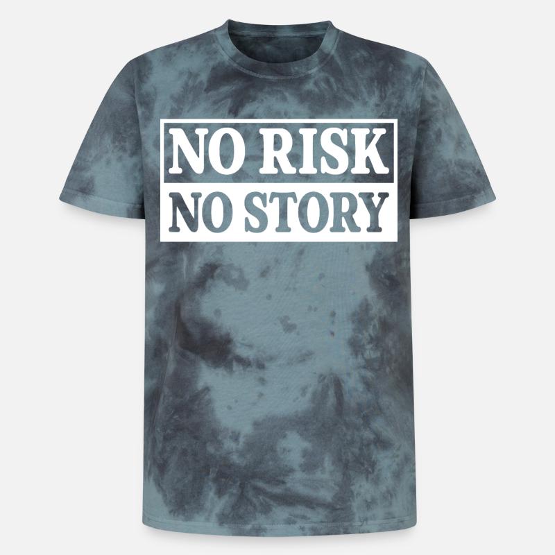 Pas de risque, pas d’histoire - T-shirt tie-dye premium unisexe - noir/bleu