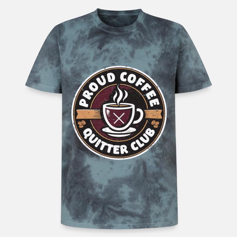 Coffee withdrawal decaffeinated ex-coffee drinker - Unisex Premium Tie-Dye T-Shirt - Black/Blue