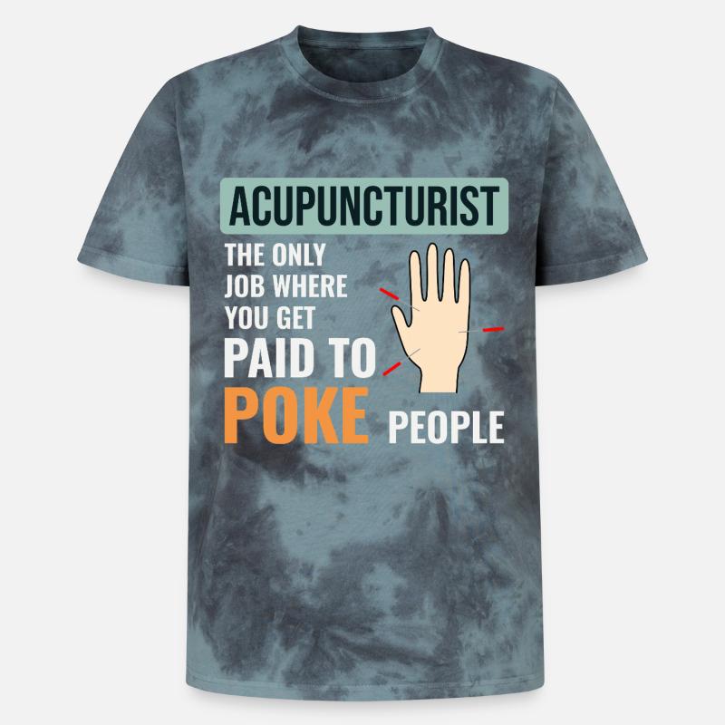 Licensed TCM Practitioner Expert Specialized - Unisex Premium Tie-Dye T-Shirt - Black/Blue