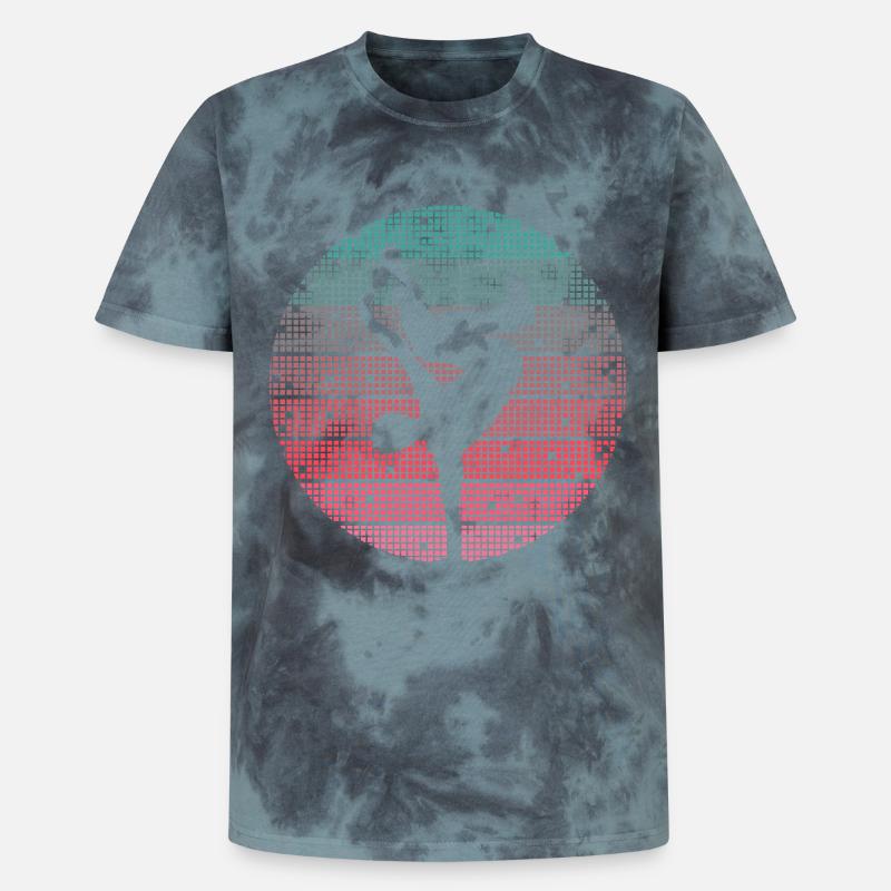 Breakdance Danse Breakdancer Breakdancer Rétro Breakdancer - T-shirt tie-dye premium unisexe - noir/bleu