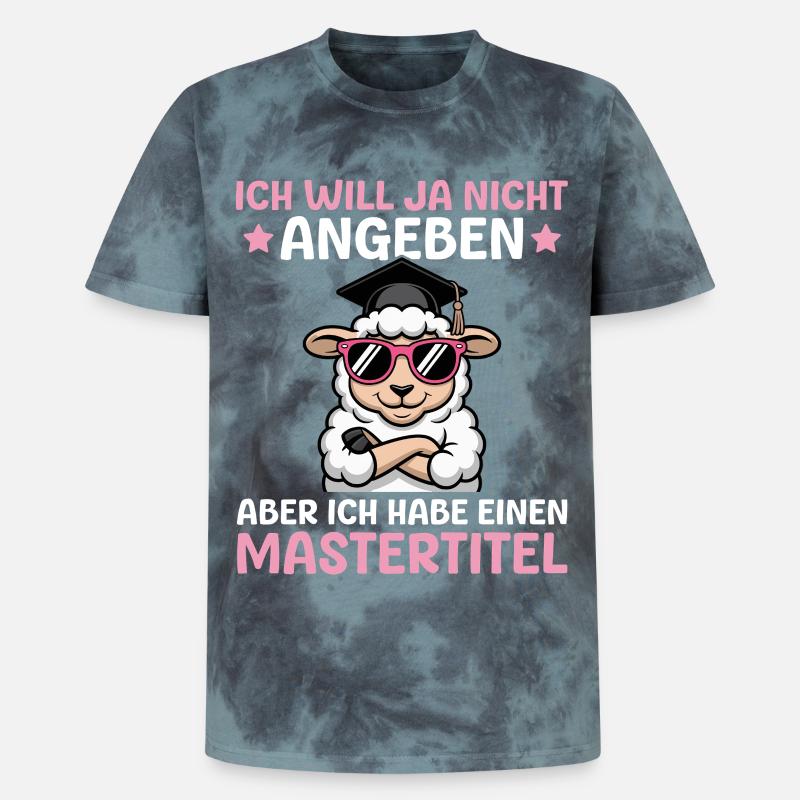 Masterprüfung bestanden Studentin Master Abschluss - Unisex Premium Tie Dye T-Shirt - Schwarz/Blau