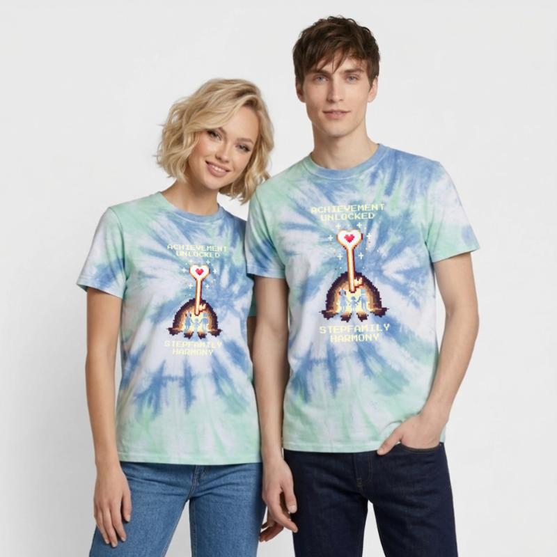 Harmonie Patchwork Débloquée | Patchwork T-shirt tie-dye premium unisexe
