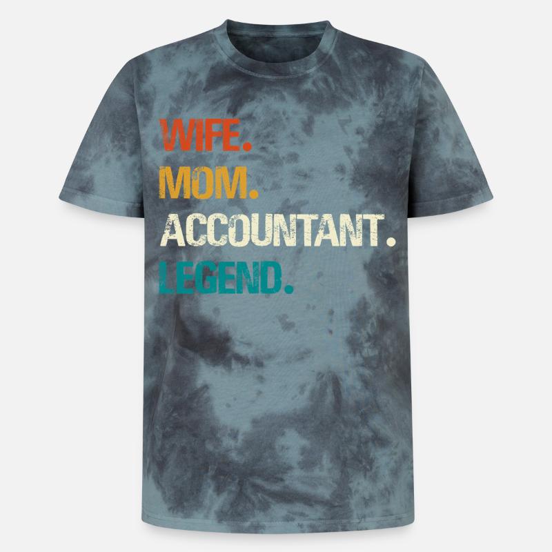 Ehefrau Mutter Buchhalterin Legende - Unisex Premium Tie Dye T-Shirt - Schwarz/Blau