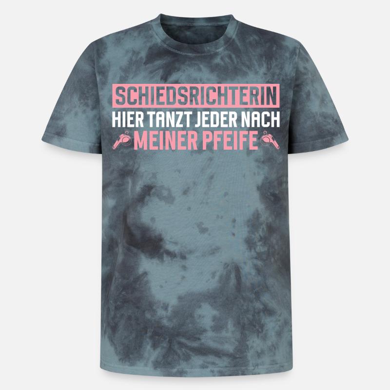 Referee Referee Gift - Unisex Premium Tie-Dye T-Shirt - Black/Blue