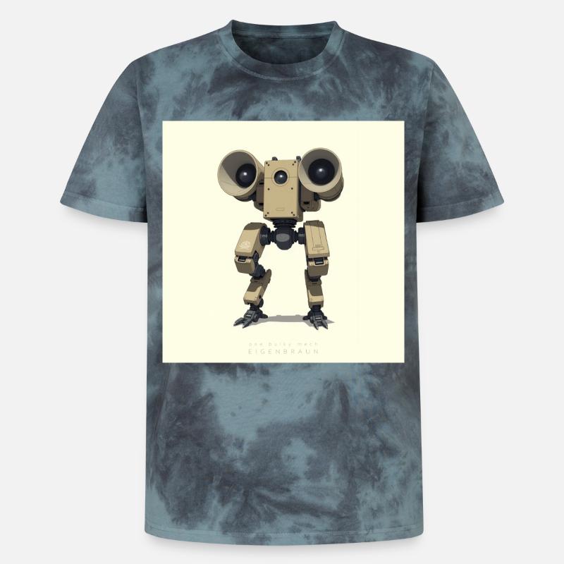 OBM_Eigenbraun - Unisex Premium Tie Dye T-Shirt - Schwarz/Blau