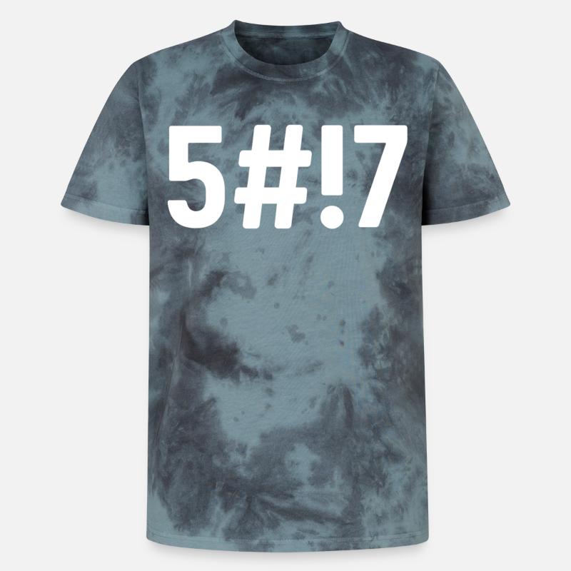 Scheißcode - Unisex Premium Tie Dye T-Shirt - Schwarz/Blau