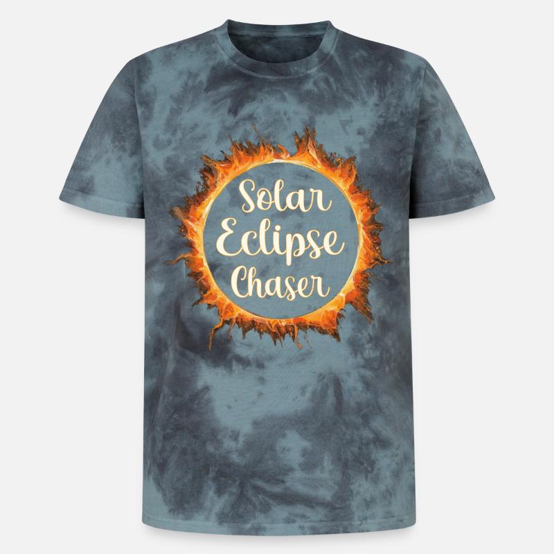 Solar eclipse chaser - Unisex Premium Tie-Dye T-Shirt - Black/Blue