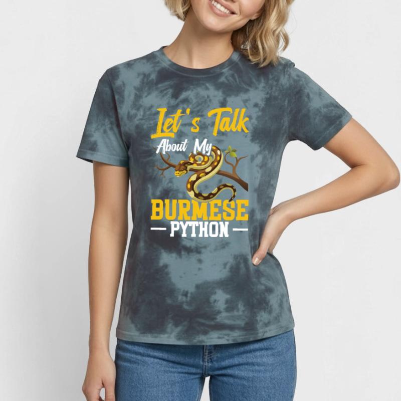  Burmese Python Owner Snake Terrarium Hide Python Unisex Premium Tie-Dye T-Shirt