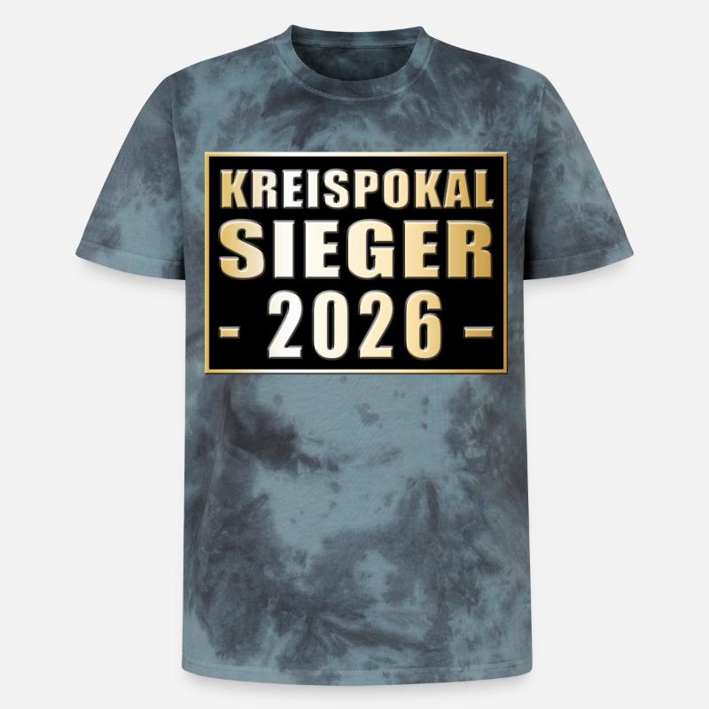 District Cup Winner 2026 - Unisex Premium Tie-Dye T-Shirt - Black/Blue