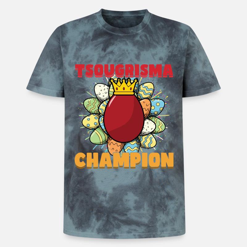 Tsougrisma Champion Gresk Påske - Unisex Premium tie-dye T-skjorte - svart/blå