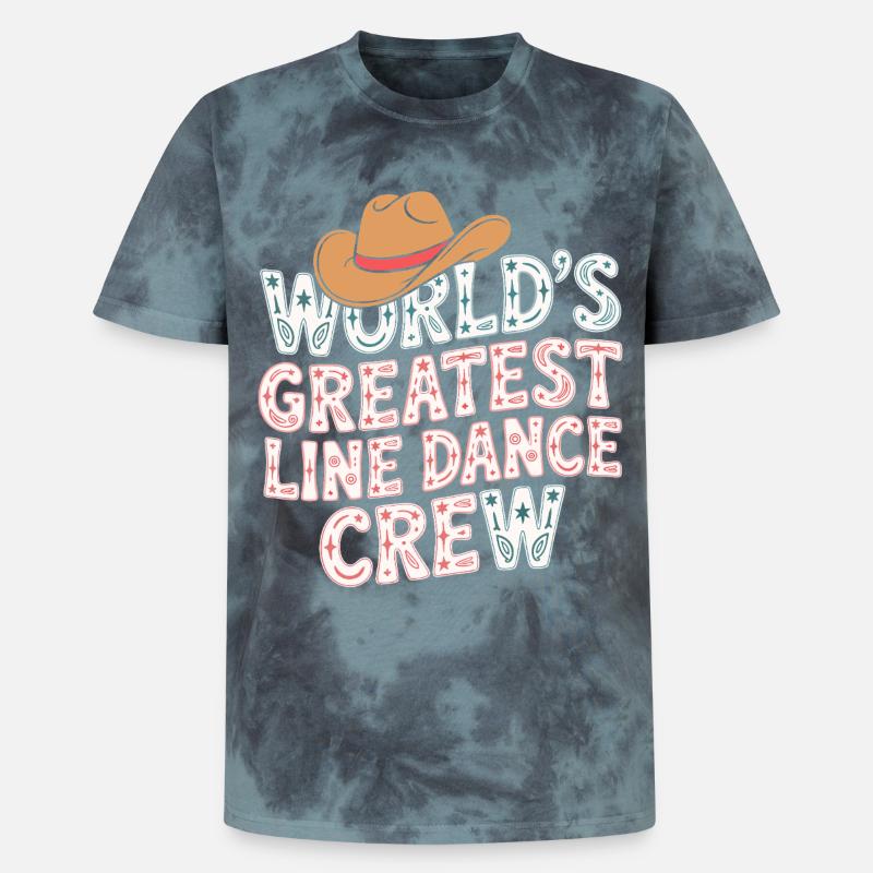 Weltweit Beste Line Dance Crew - Unisex Premium Tie Dye T-Shirt - Schwarz/Blau