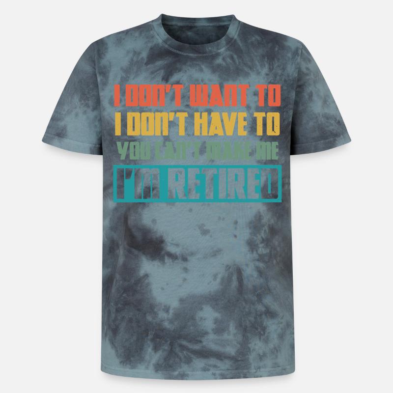Non voglio Non Devo Farlo Sono in pensione - T-shirt tie-dye unisex Premium - nero/blu