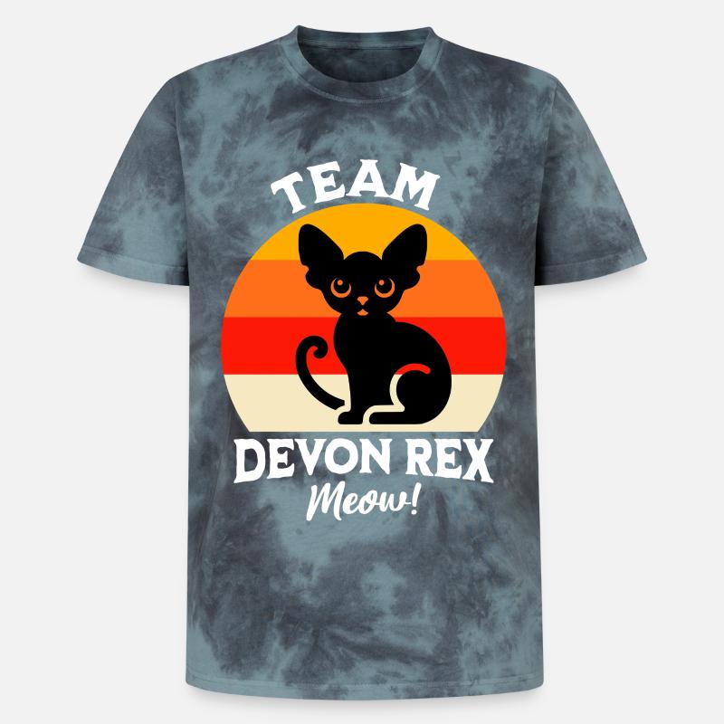 Team Devon Rex - Unisex Premium Tie-Dye T-Shirt - Black/Blue