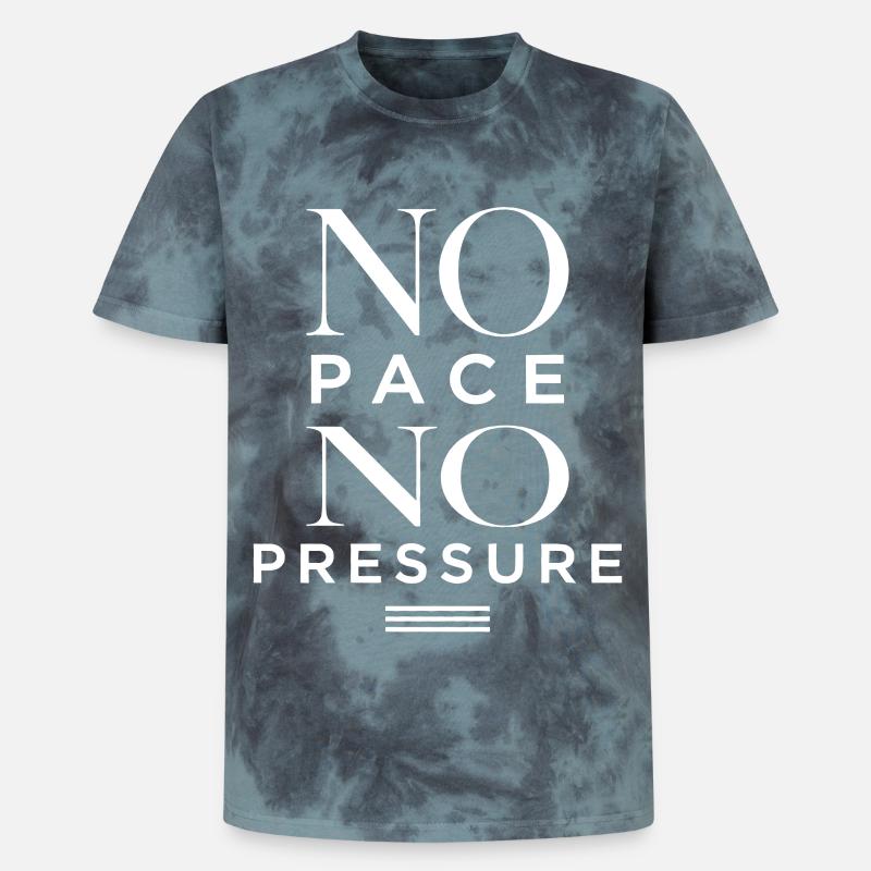 Pas de rythme, pas de pression - T-shirt tie-dye premium unisexe - noir/bleu