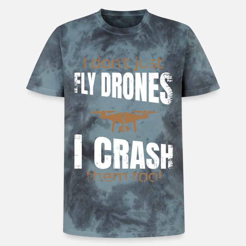 Drone Pilot Flying Drones Drone Fpv - Unisex Premium Tie-Dye T-Shirt - Black/Blue