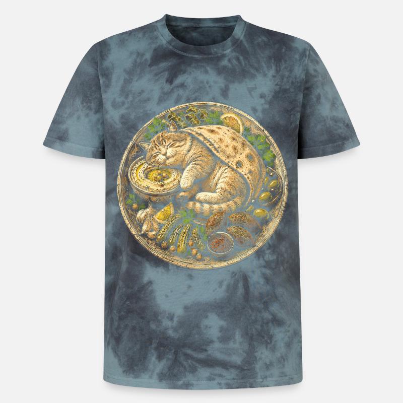 Libanon Libanese - Unisex Premium Tie Dye T-Shirt - Schwarz/Blau