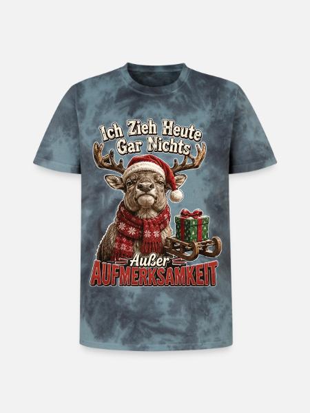 Ich zieh heute gar nichts - Unisex Premium Tie Dye T-Shirt - Schwarz/Blau