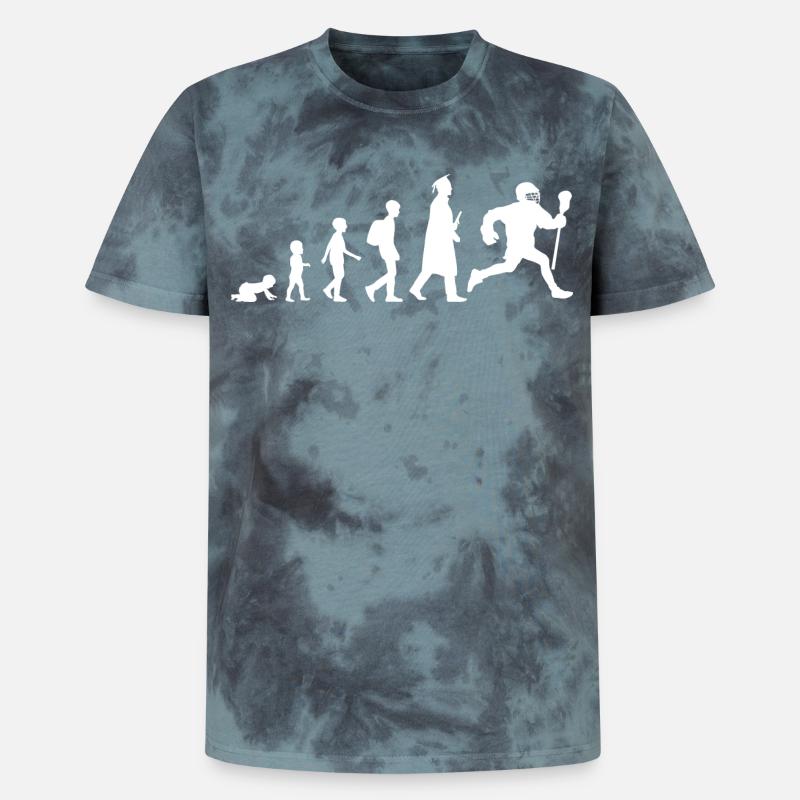 Évolution de la crosse - T-shirt tie-dye premium unisexe - noir/bleu