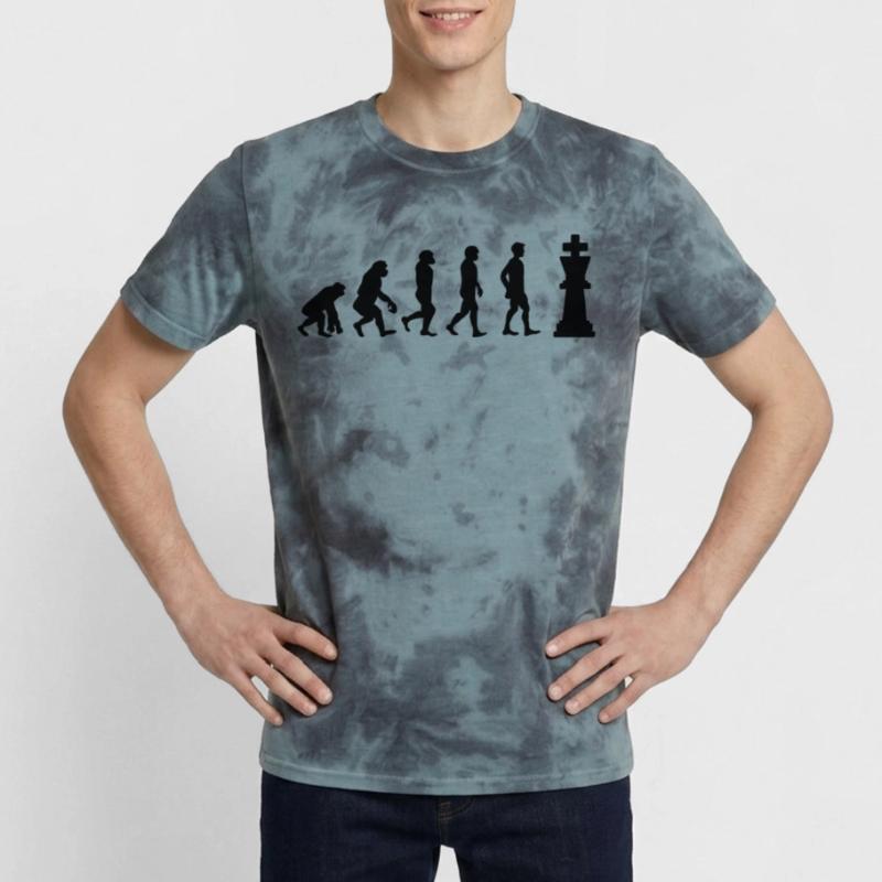 Evolution du jeu d’échecs T-shirt tie-dye premium unisexe