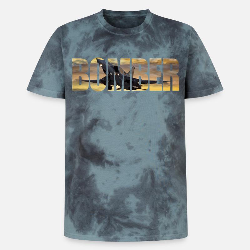 Bomber Tu-22 M3 - Unisex Premium Tie-Dye T-Shirt - Black/Blue