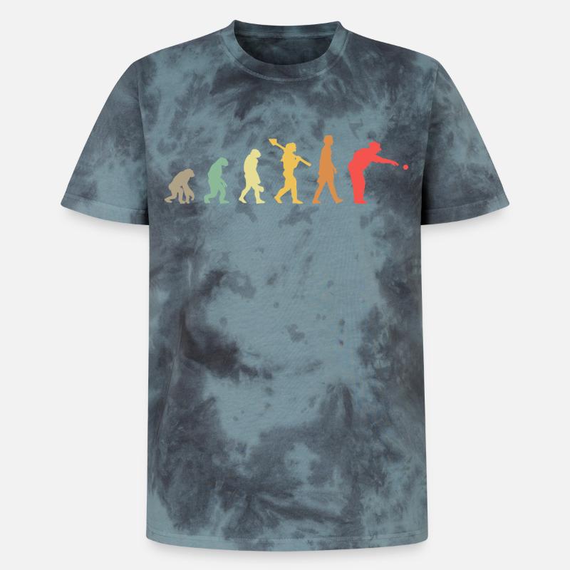 Evolution Boule  - Unisex Premium Tie Dye T-Shirt - Schwarz/Blau