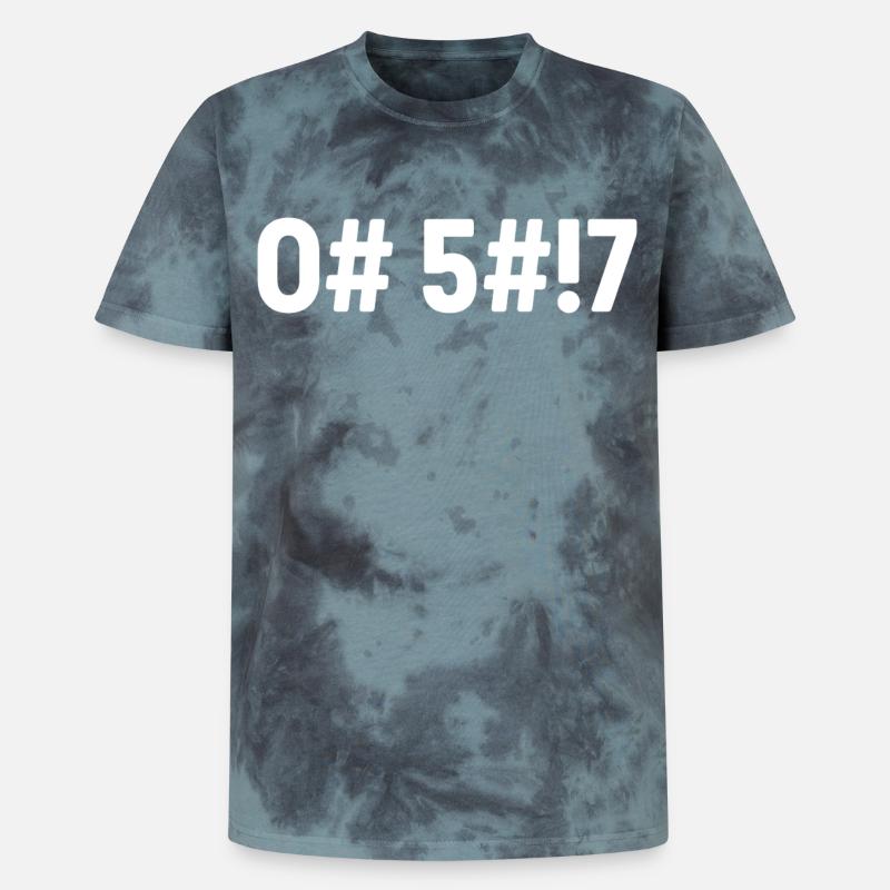 Oh Scheiße, codiert - Unisex Premium Tie Dye T-Shirt - Schwarz/Blau